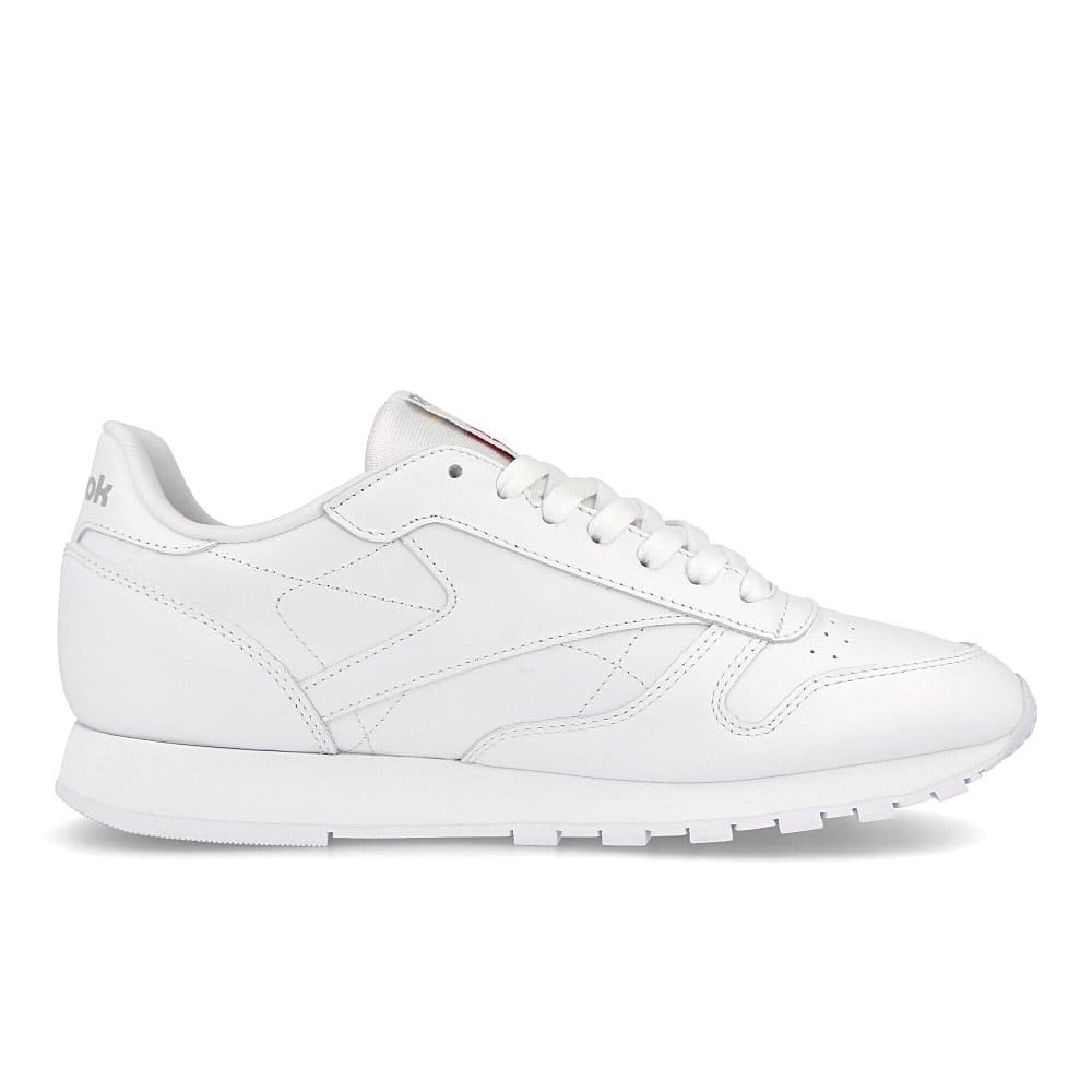 Reebok classic leather White-White-Light Grey Low Top Sneakers Silhouette | Overkill