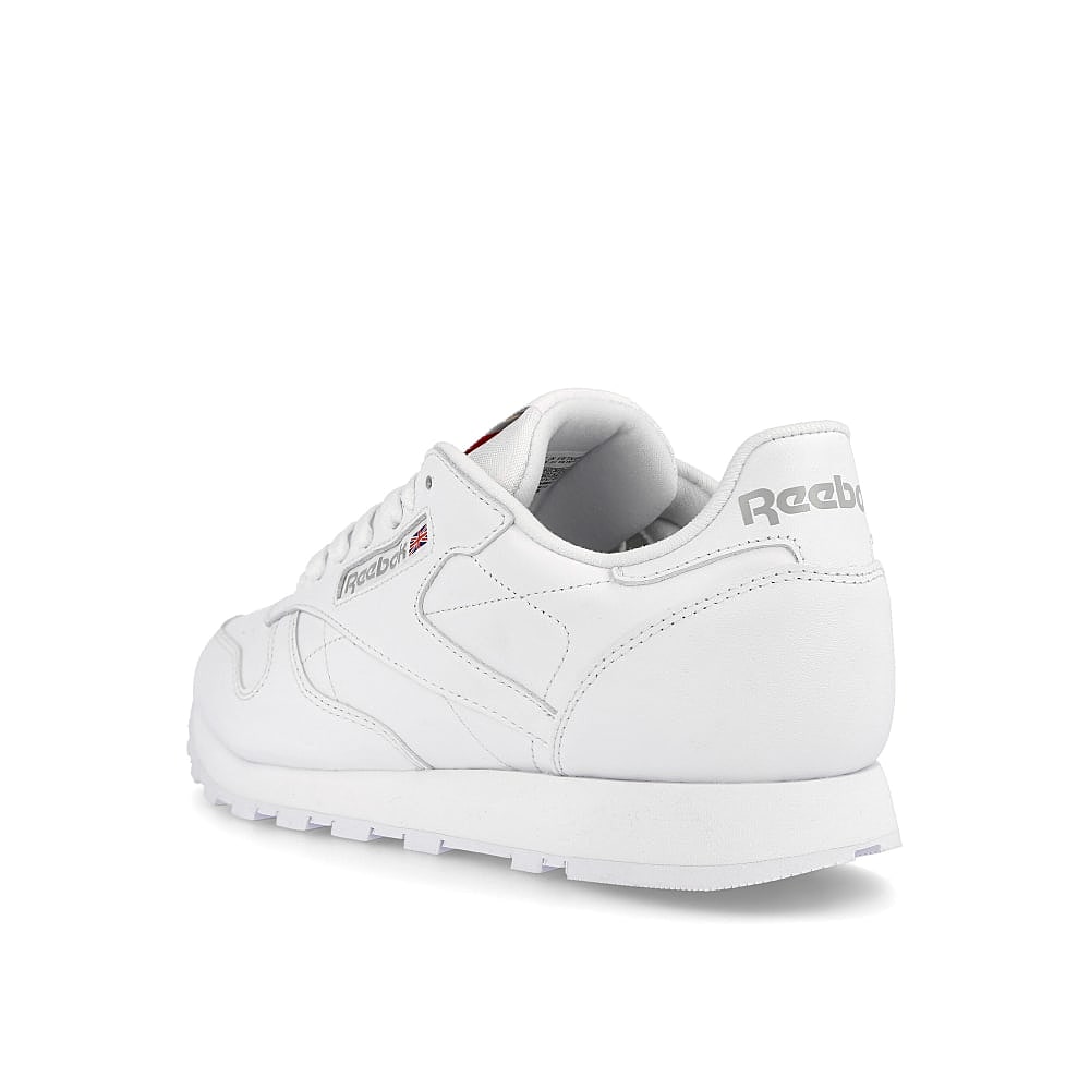 Reebok classic leather White-White-Light Grey Low Top Sneakers Material | Overkill