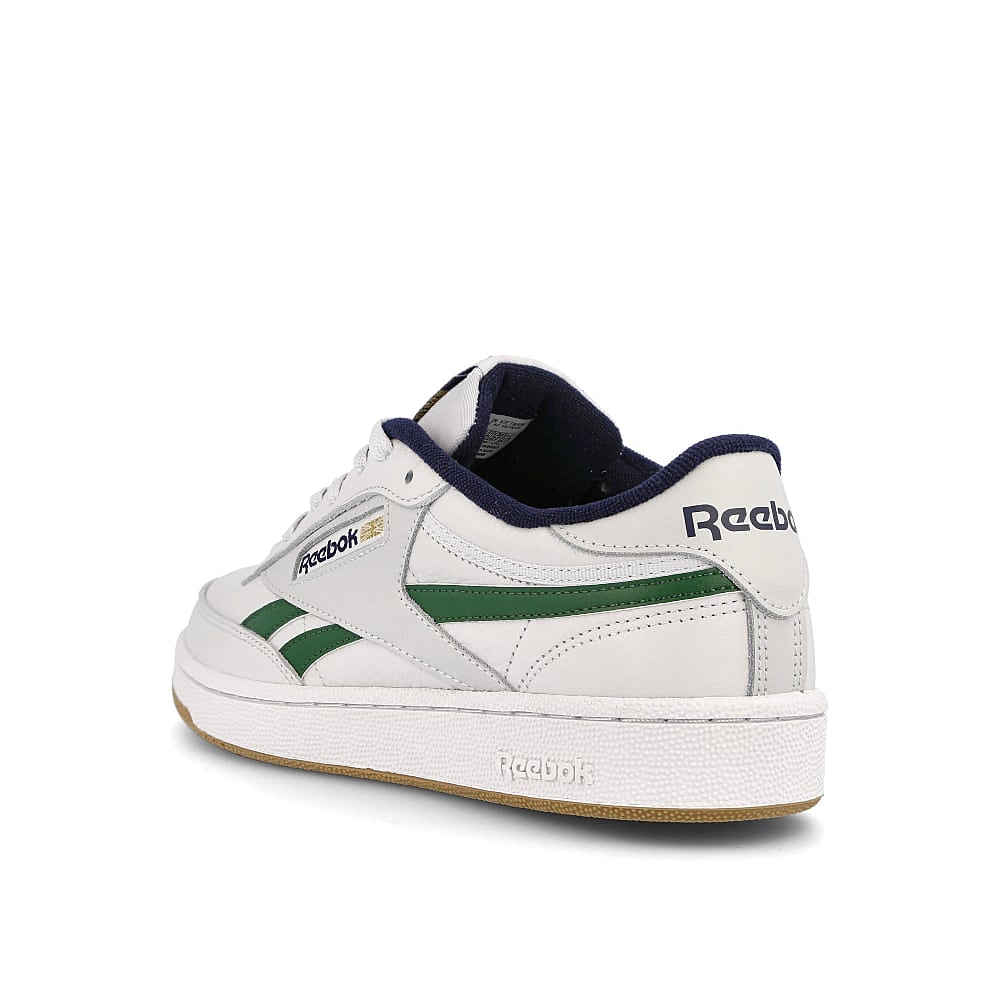 Reebok club c revenge Porcelain / Utility Green / Vector Navy Close-up | Overkill