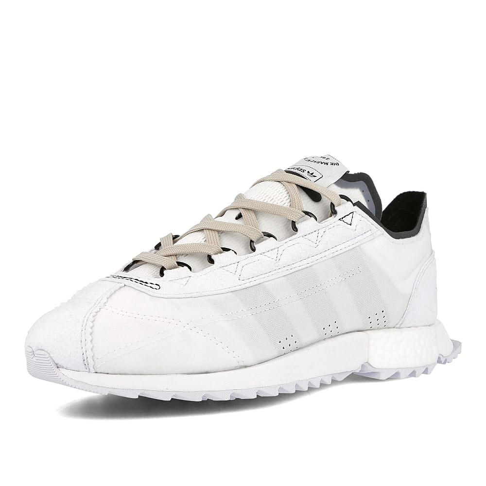 adidas sl 7600 Footwear White-Crystal White-Core Black Sneakers Close Up | Overkill