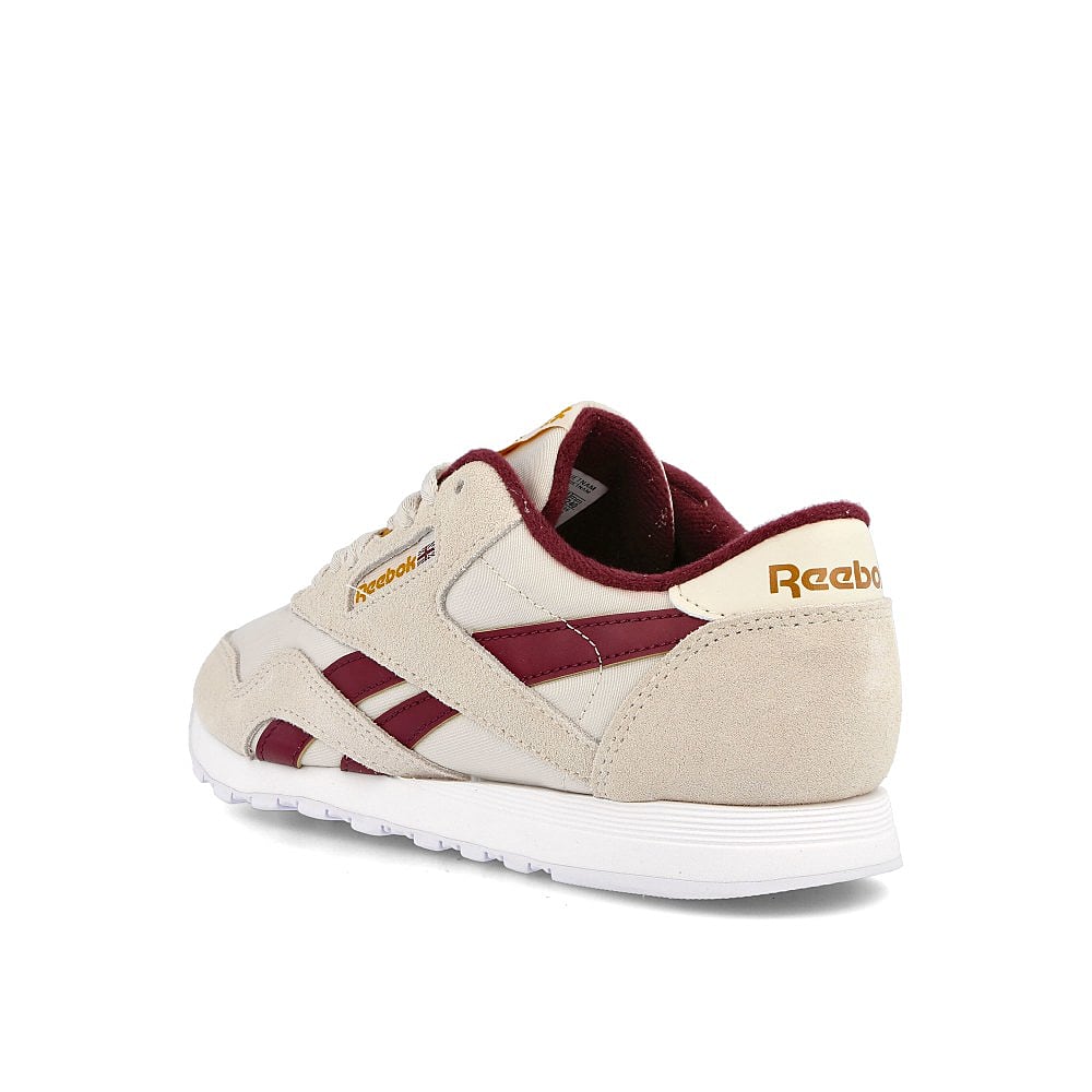 Reebok wmns classic nylon Alabaster / Maroon / Rich Ochre Close-up | Overkill