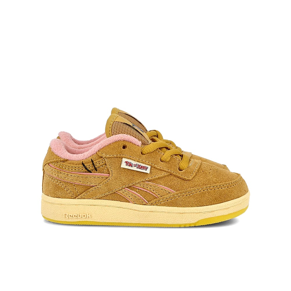 Reebok Tom & Jerry x Reebok Club C Revenge MU Infants Bold Brass-Bold Brass-Quiet Pink Sneakers Silhouette | Overkill