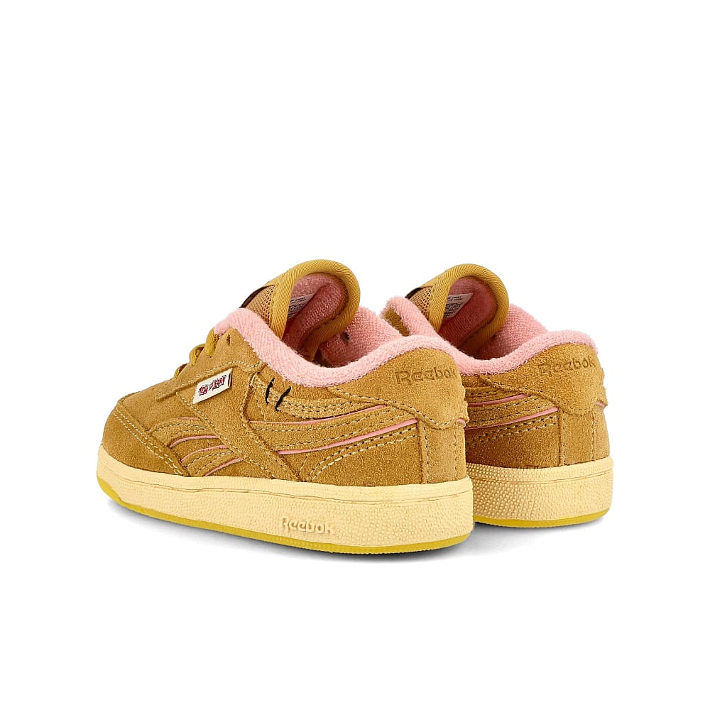 Reebok Tom & Jerry x Reebok Club C Revenge MU Infants Bold Brass-Bold Brass-Quiet Pink Sneakers Material | Overkill