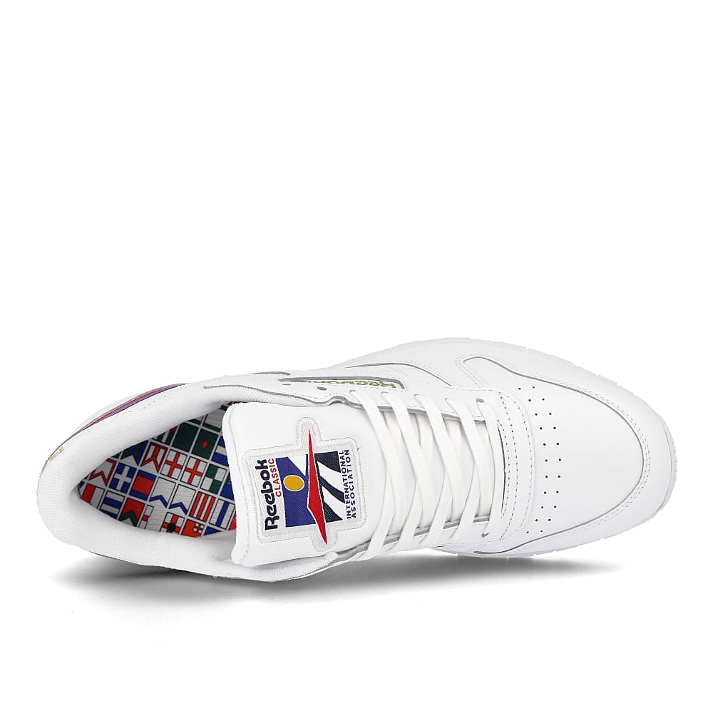 Reebok classic leather mu White-Radiant Red-Blue Blast Low Top Sneakers Detailfoto | Overkill