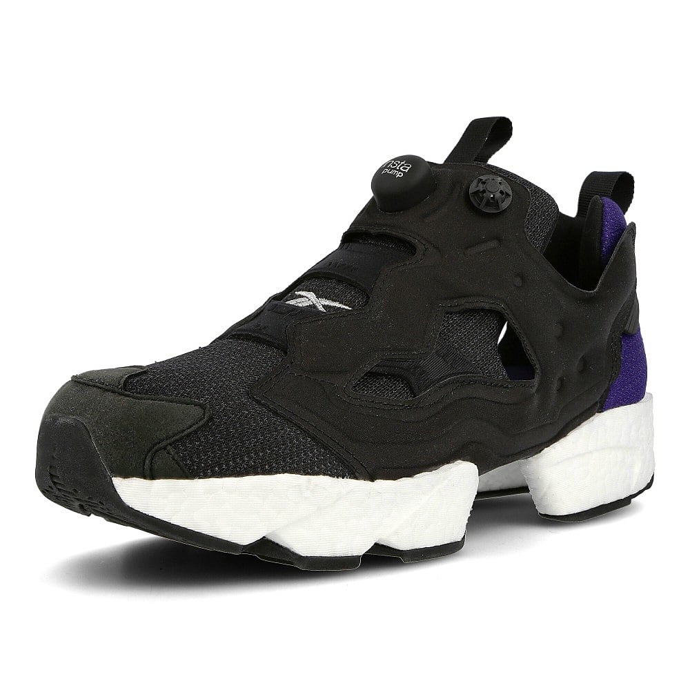 Reebok adidas x Reebok Instapump Fury BOOST Black-White-Panton Low Top Sneakers Close Up | Overkill