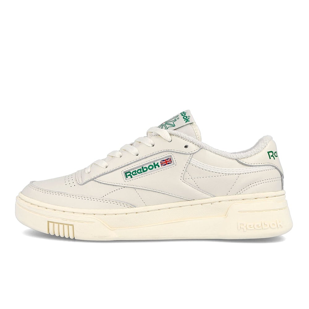 Reebok club c stacked Chalk-Classic White-Glen Green Low Top Sneakers FW6252 | Overkill