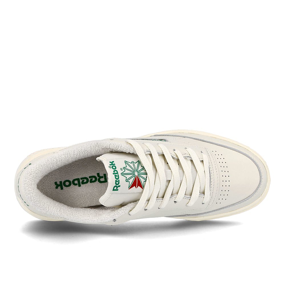 Reebok club c stacked Chalk-Classic White-Glen Green Low Top Sneakers Detailfoto | Overkill