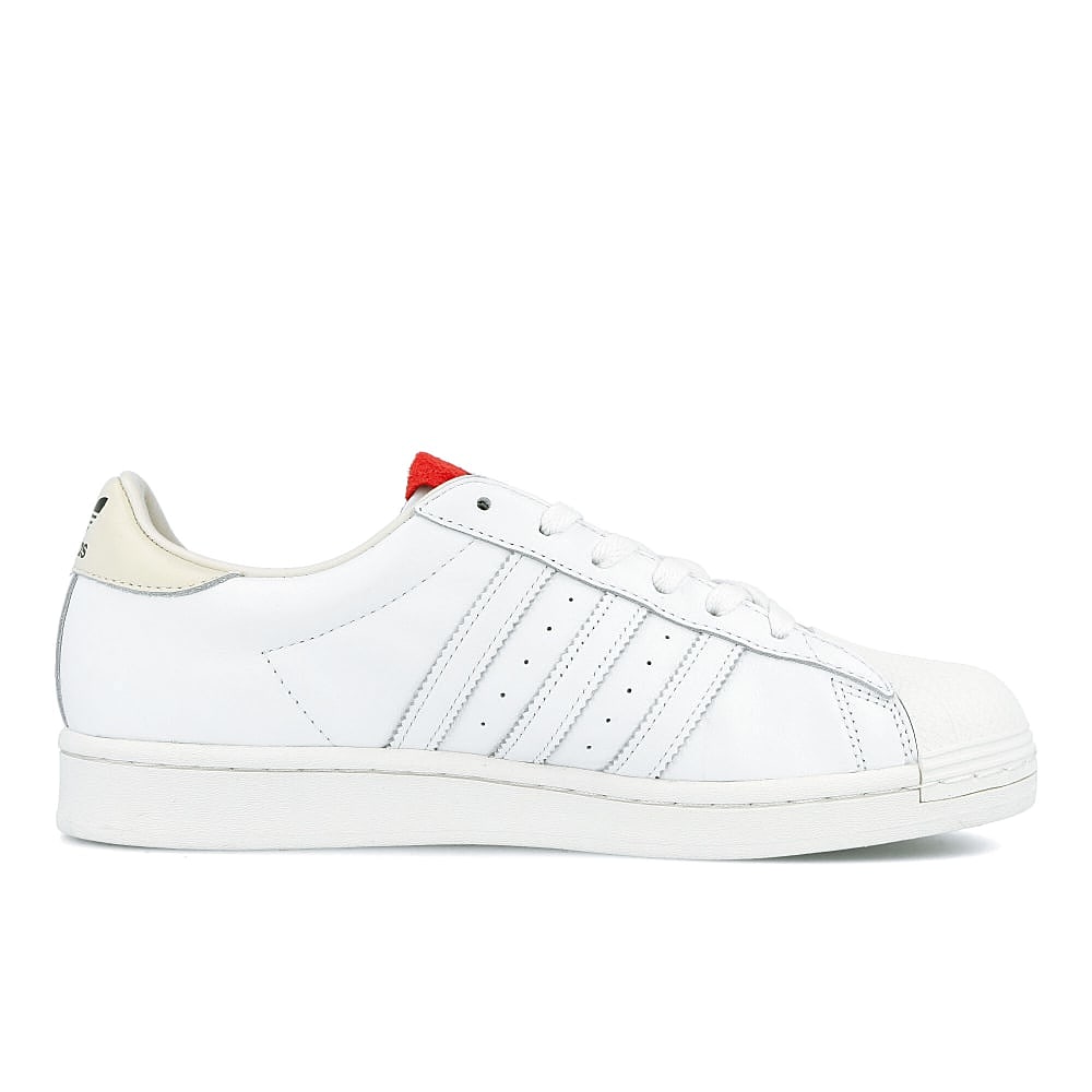 adidas 424 x adidas Shelltoe ChalkWhiet-Chalk White-Scarlet Low Top Sneakers Silhouette | Overkill