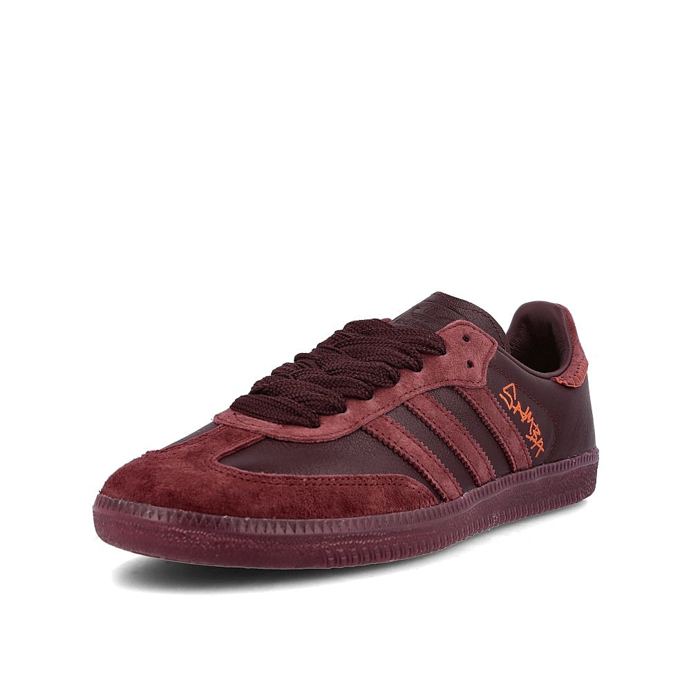 adidas Jonah Hill x adidas Consortium Samba Maroon-Nobmar-Ecrtin Sneakers Close Up | Overkill