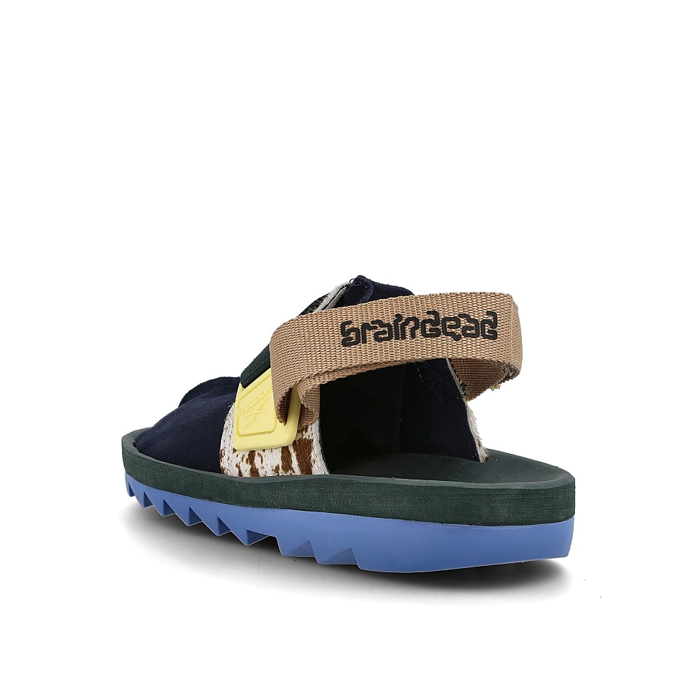 Reebok Brain Dead x Reebok Beatnik Collegiate Navy-Ivy Green-Shady Grey Slides, Sandals & Slippers Material | Overkill