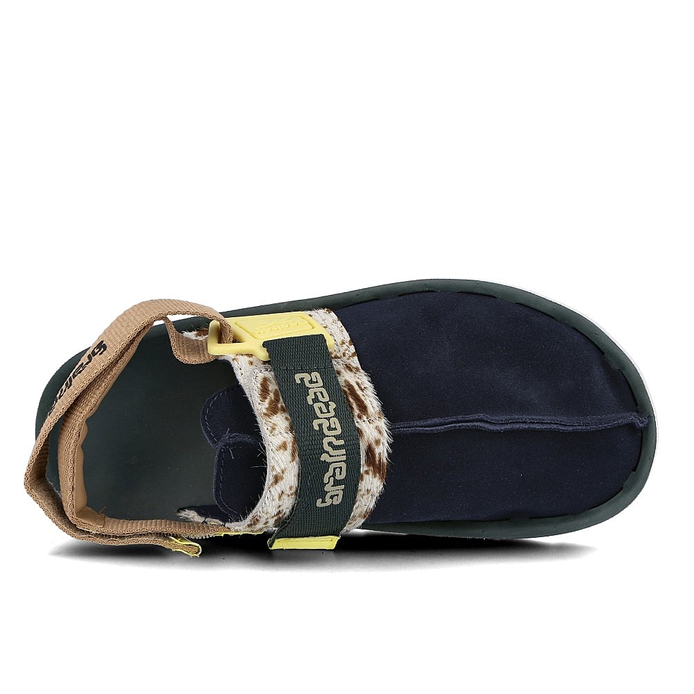 Reebok Brain Dead x Reebok Beatnik Collegiate Navy-Ivy Green-Shady Grey Slides, Sandals & Slippers Detailfoto | Overkill