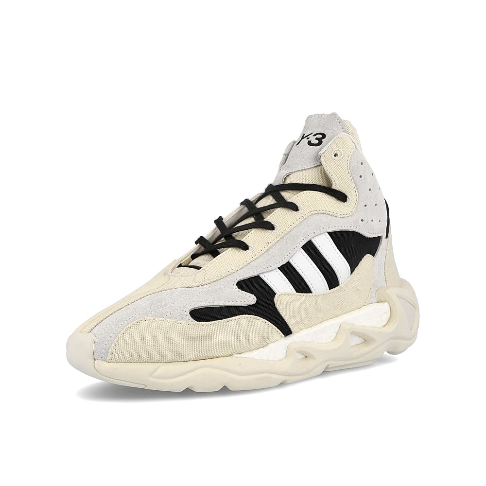 Y-3 fyw s-97 ii Chalk White-Bold Blue-Ecru Tint Sneakers Close Up | Overkill