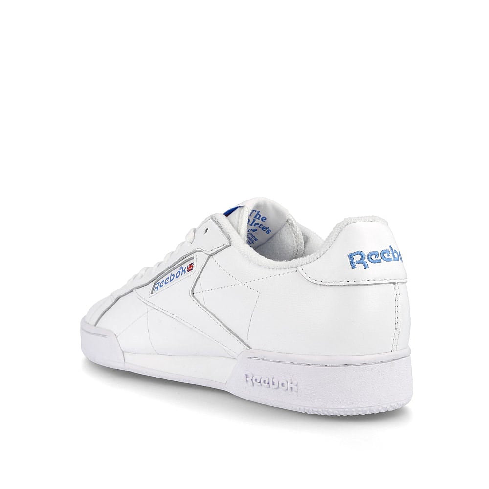 Reebok npc uk ii White / Athletic Blue / White Low Top Sneakers Material | Overkill