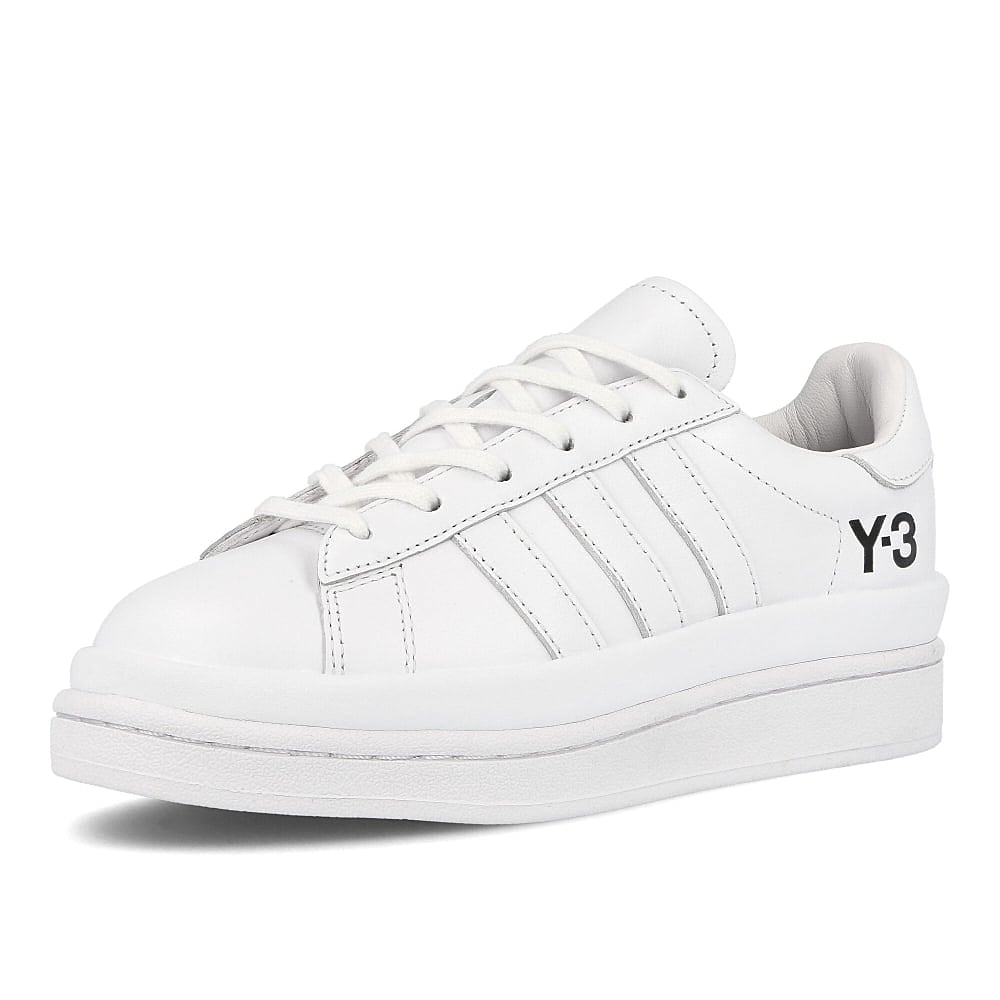 Y-3 hicho Core White-Core White-Black Low Top Sneakers Close Up | Overkill