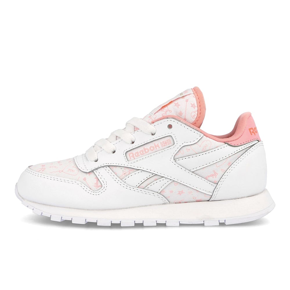 Reebok classic leather kids White-Pink Glow-Twisted Coral Low Top Sneakers FX2510 | Overkill