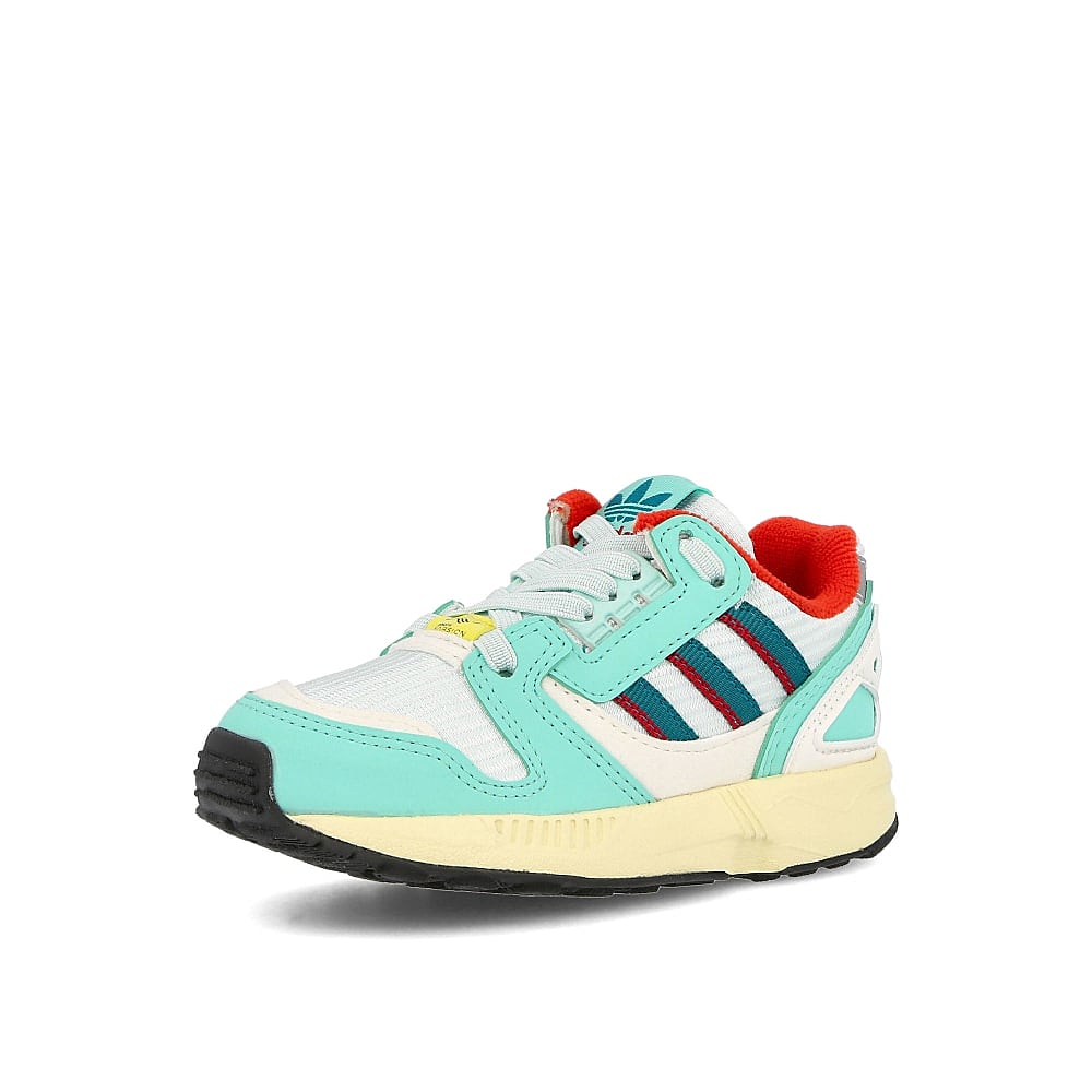 adidas zx 8000 el infants Ice Mint-Scarlet-Core Black Sneakers Close Up | Overkill
