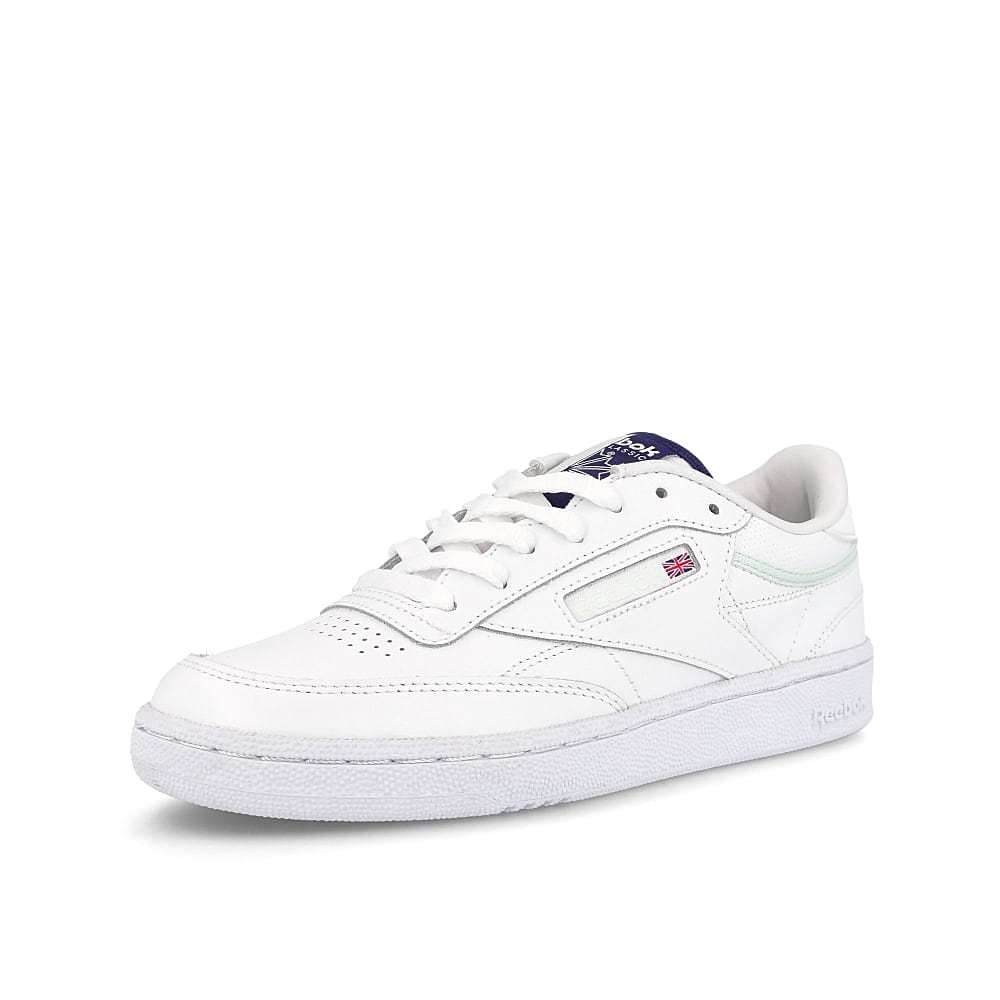 Reebok wmns club c 85 Footwear White / Dark Orchid / Aqua Dust Low Top Sneakers Close Up | Overkill