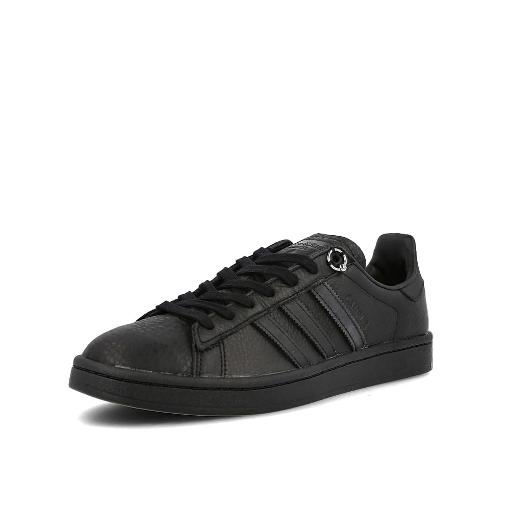 adidas 032c x adidas Campus Prince Albert Core Black-Core Black-Core Black Low Top Sneakers Close Up | Overkill