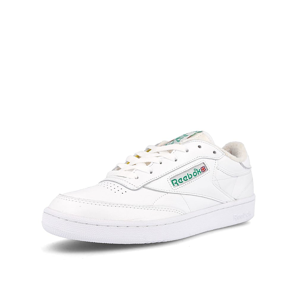 Reebok club c 85 White / White / Clen Green Low Top Sneakers Close Up | Overkill
