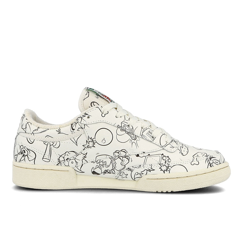 Reebok Tom & Jerry x Reebok Club C 85 MU Chalk-Paperwhite-Excellent Red Sneakers Silhouette | Overkill