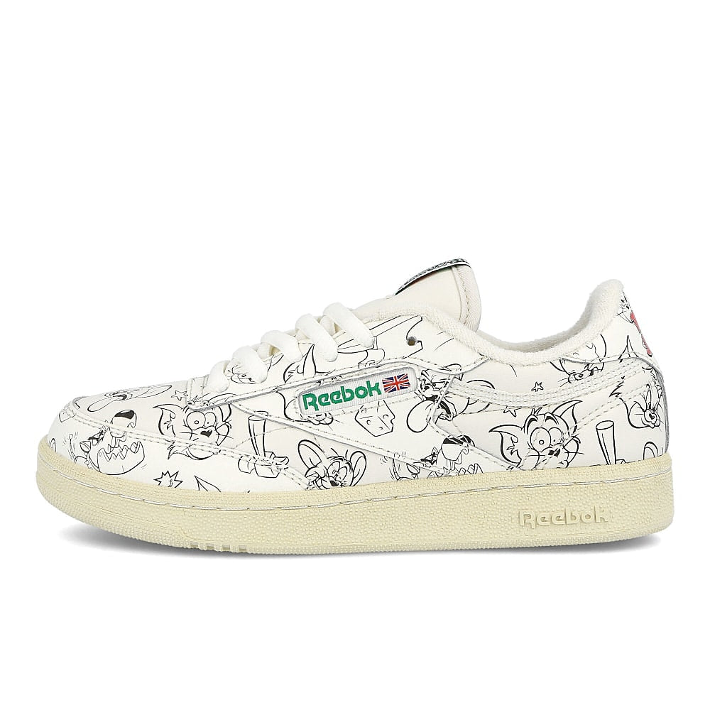 Reebok Tom & Jerry x Reebok Club C 85 MU Chalk Green-Paper White-Glen Green Sneakers FX4012 | Overkill