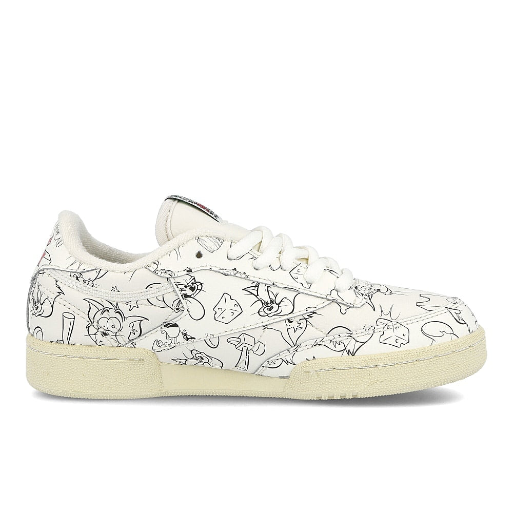 Reebok Tom & Jerry x Reebok Club C 85 MU Chalk Green-Paper White-Glen Green Sneakers Silhouette | Overkill