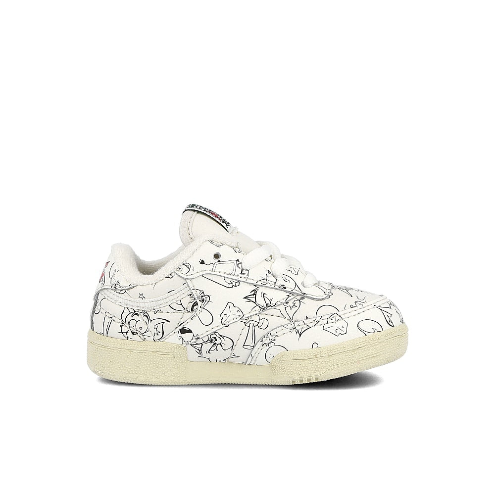 Reebok Tom & Jerry x Reebok Club C 85 MU Infants Chalk-Paper White-Glen Green Sneakers Silhouette | Overkill