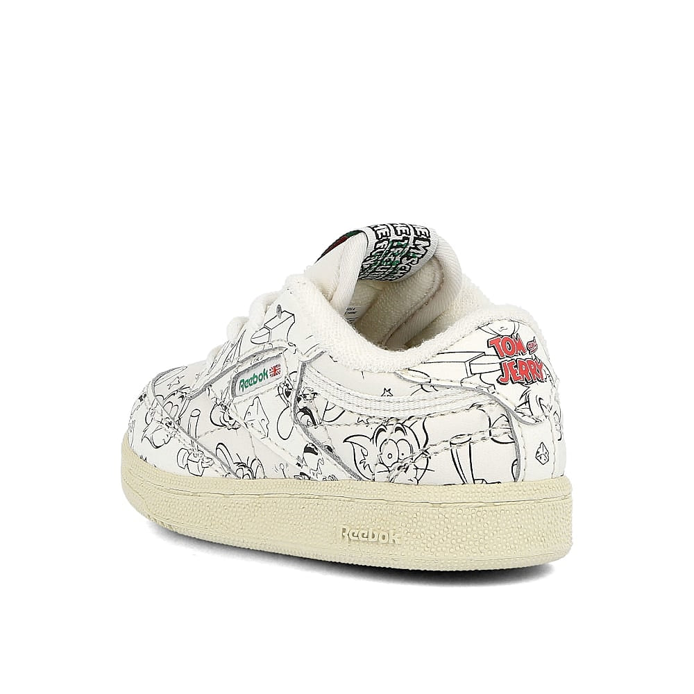 Reebok Tom & Jerry x Reebok Club C 85 MU Infants Chalk-Paper White-Glen Green Sneakers Material | Overkill