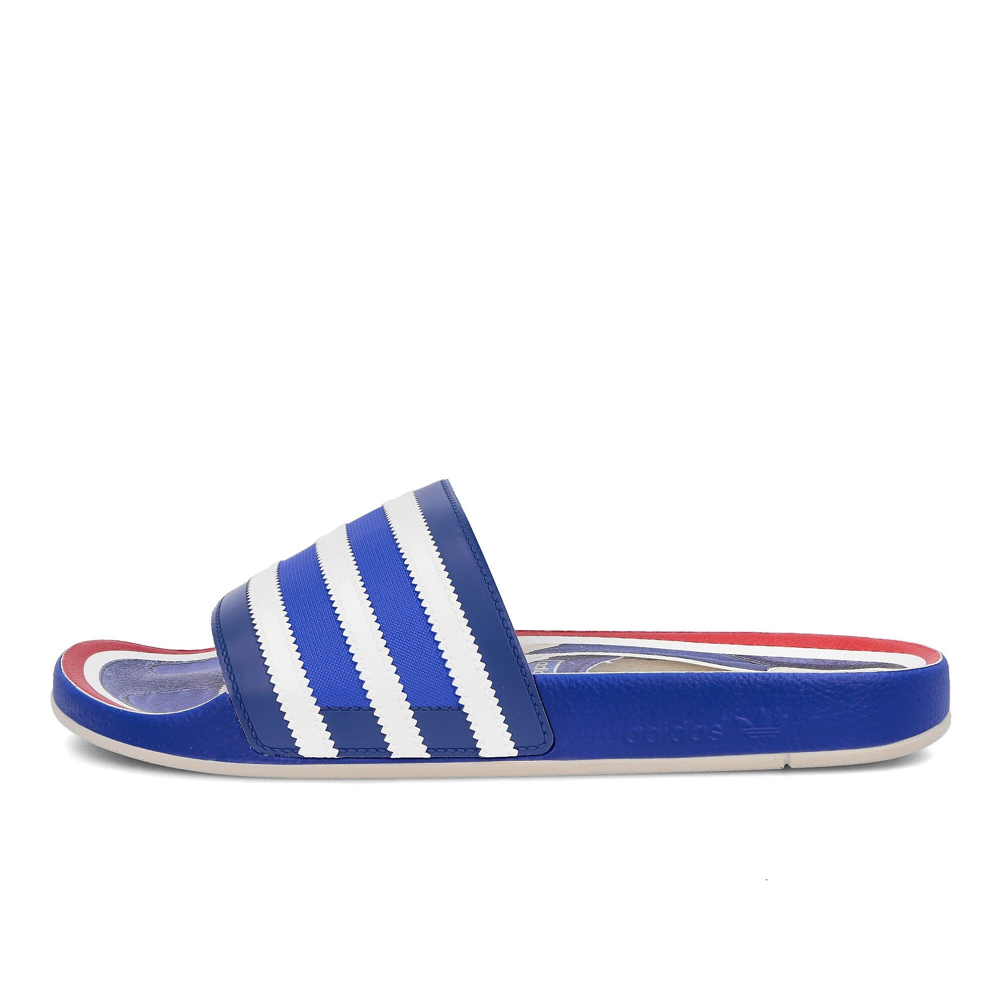 adidas adilette premium Blue-Footwear White-Hi-Res Red Slides, Sandals & Slippers FX4429 | Overkill