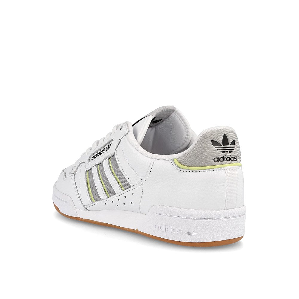 adidas continental 80 stripes Footwear White / Grey Two / Semi Frozen yellow Close-up | Overkill