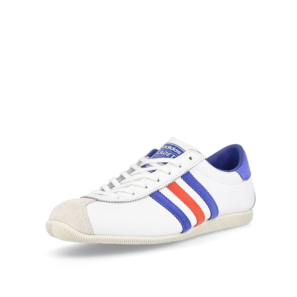 adidas cadet Footwear White-Collegiate Royal-Lush Red Sneakers Close Up | Overkill