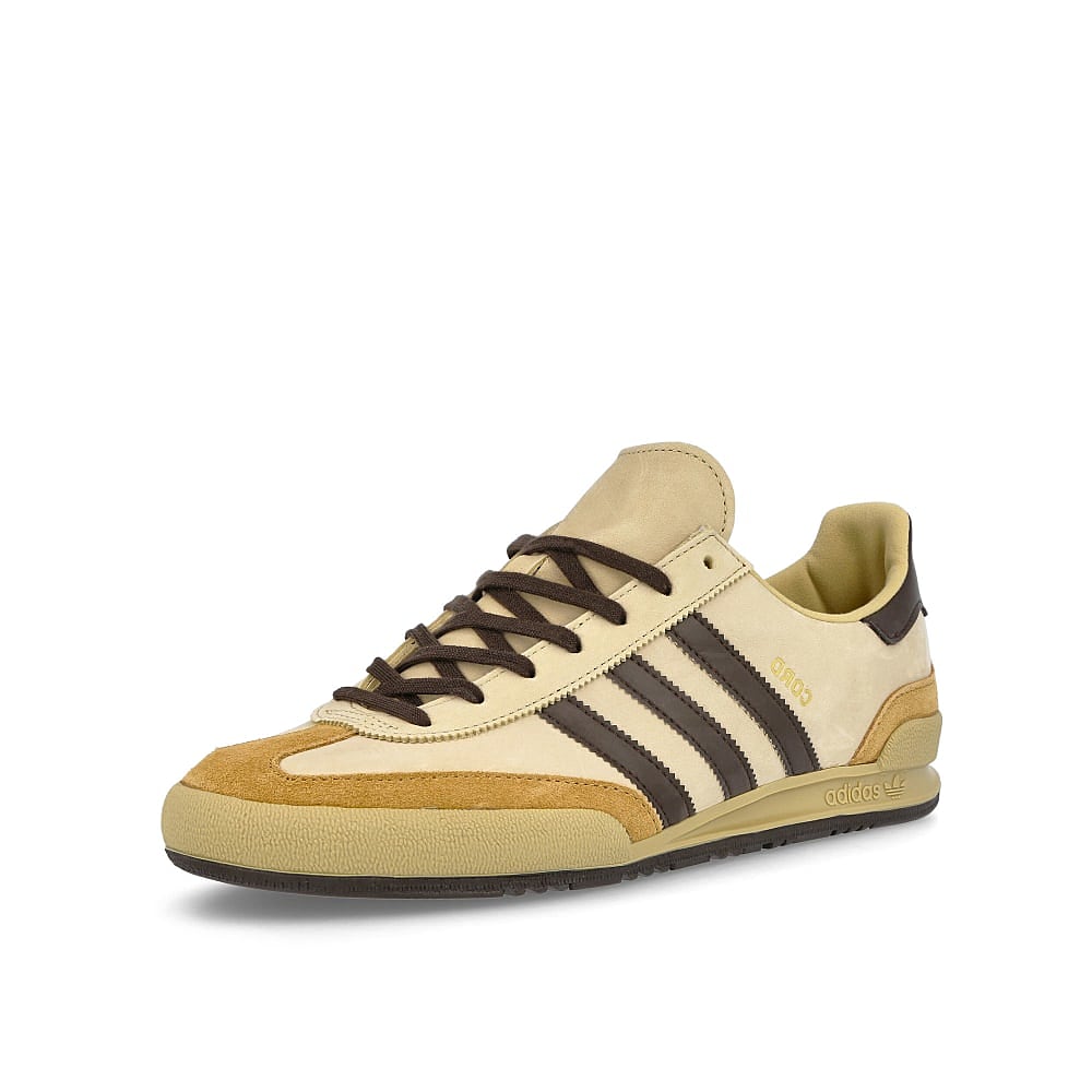adidas cord Sand-Dark Brown-Gold Metallic Sneakers Close Up | Overkill
