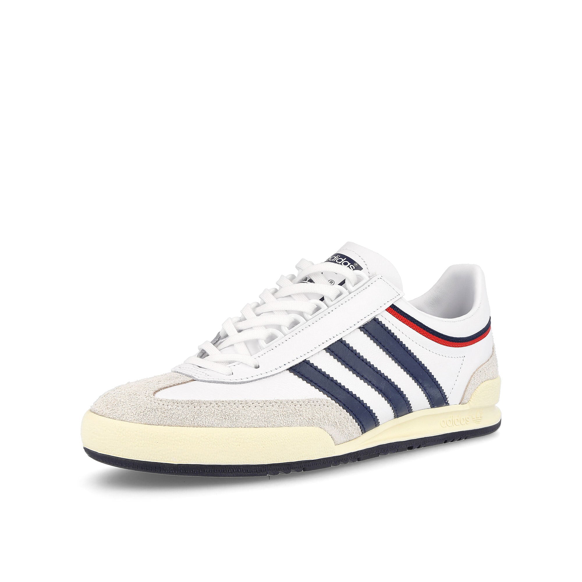 adidas atlantic mkii Cloud White-Collegiate Navy-Cream White Sneakers Close Up | Overkill