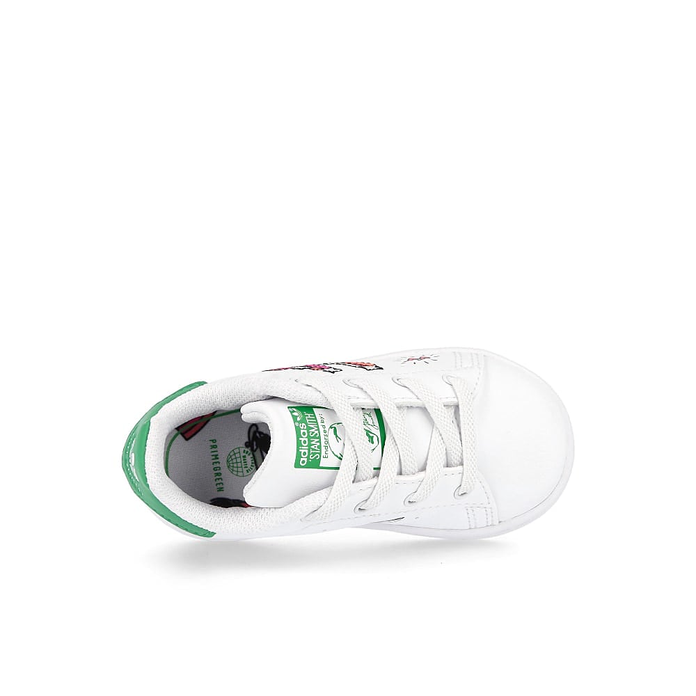 adidas stan smith el infants Footwear White / Footwear White / Vivid Green Detail view 1 | Overkill
