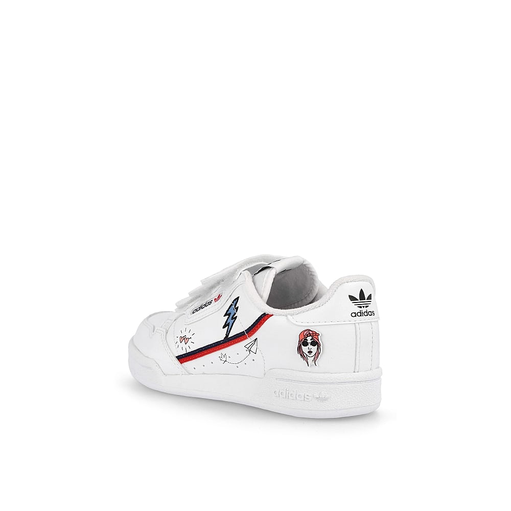 adidas continental 80 cf c Footwear White / Collegiate Navy / Scarlet Close-up | Overkill