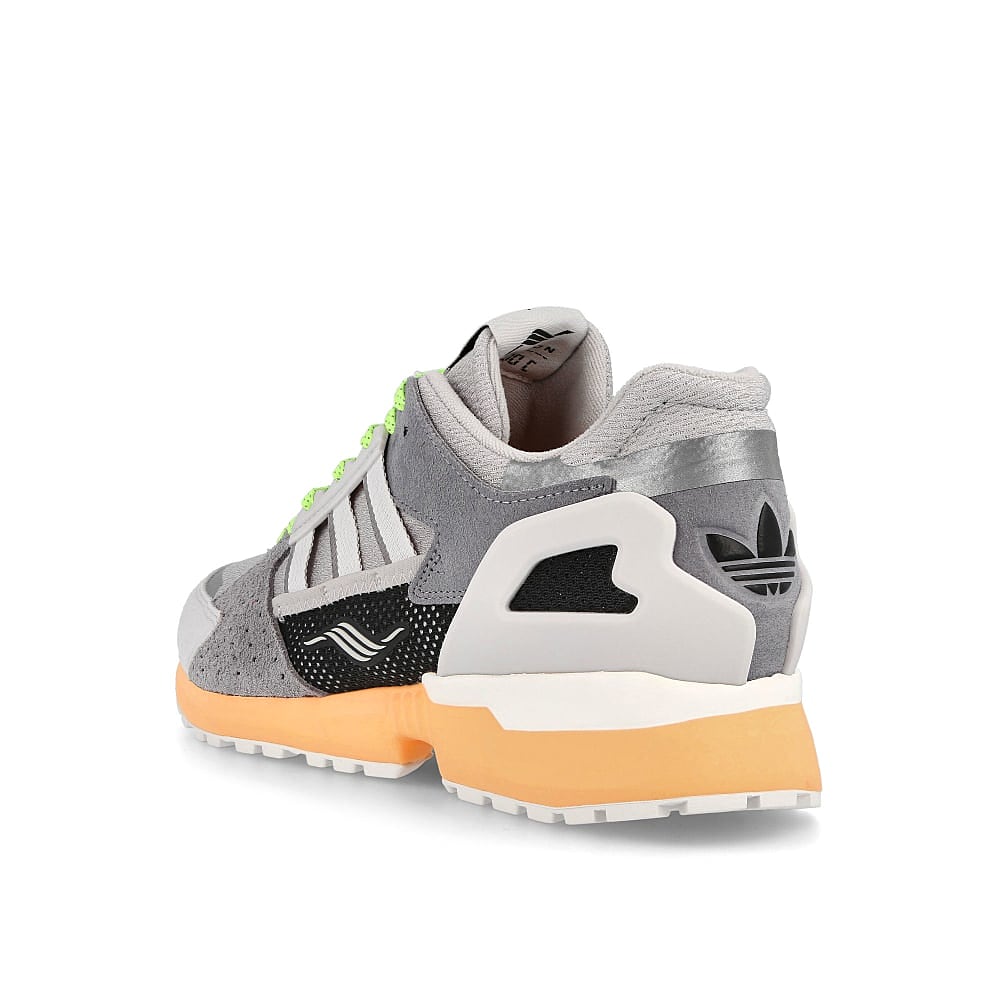 adidas zx 10.000 c Grey Two-Crystal White-Acid Orange Sneakers Material | Overkill