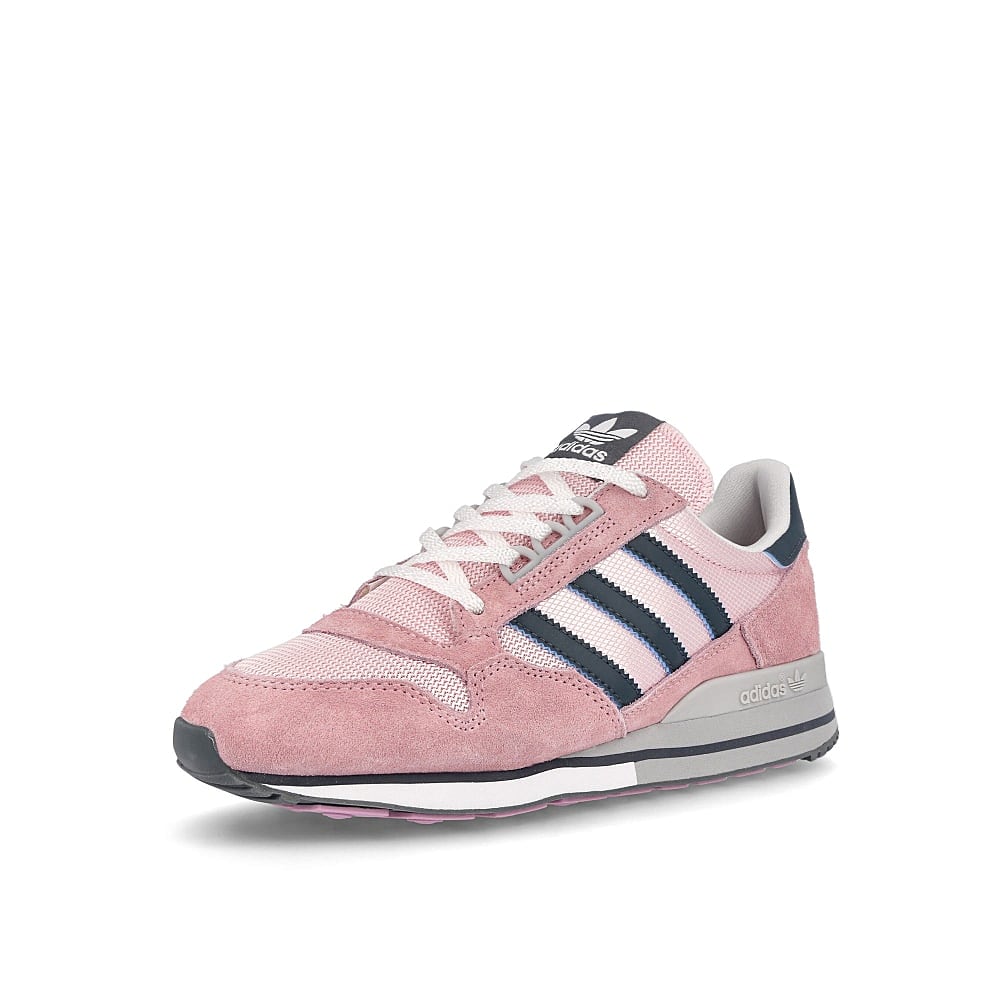 adidas wmns zx 500 Clear Pink-Blue Oxide-True Pink Sneakers Close Up | Overkill
