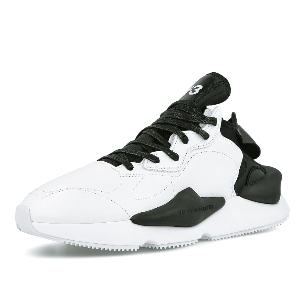 Y-3 kaiwa Footwear White-Footwear White-Core Black Sneakers Close Up | Overkill