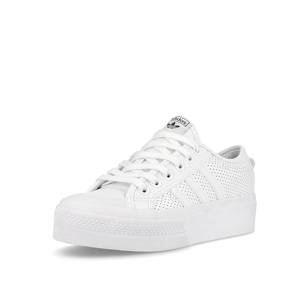 adidas wmns nizza platform Footwear White-Footwear White-Core Black Sneakers Close Up | Overkill