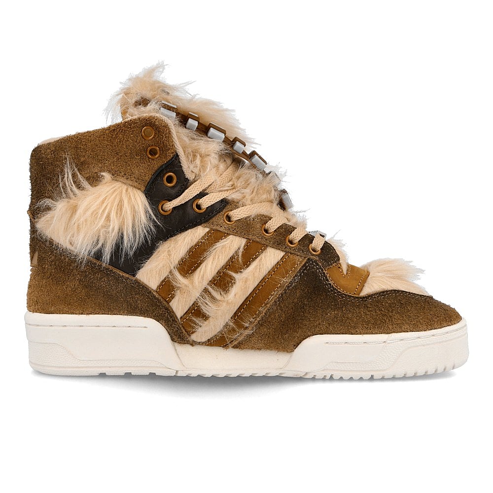 adidas Star Wars x adidas Rivalry Hi Chewbacca Raw Desert-Mesa-Chalk White Sneakers Silhouette | Overkill