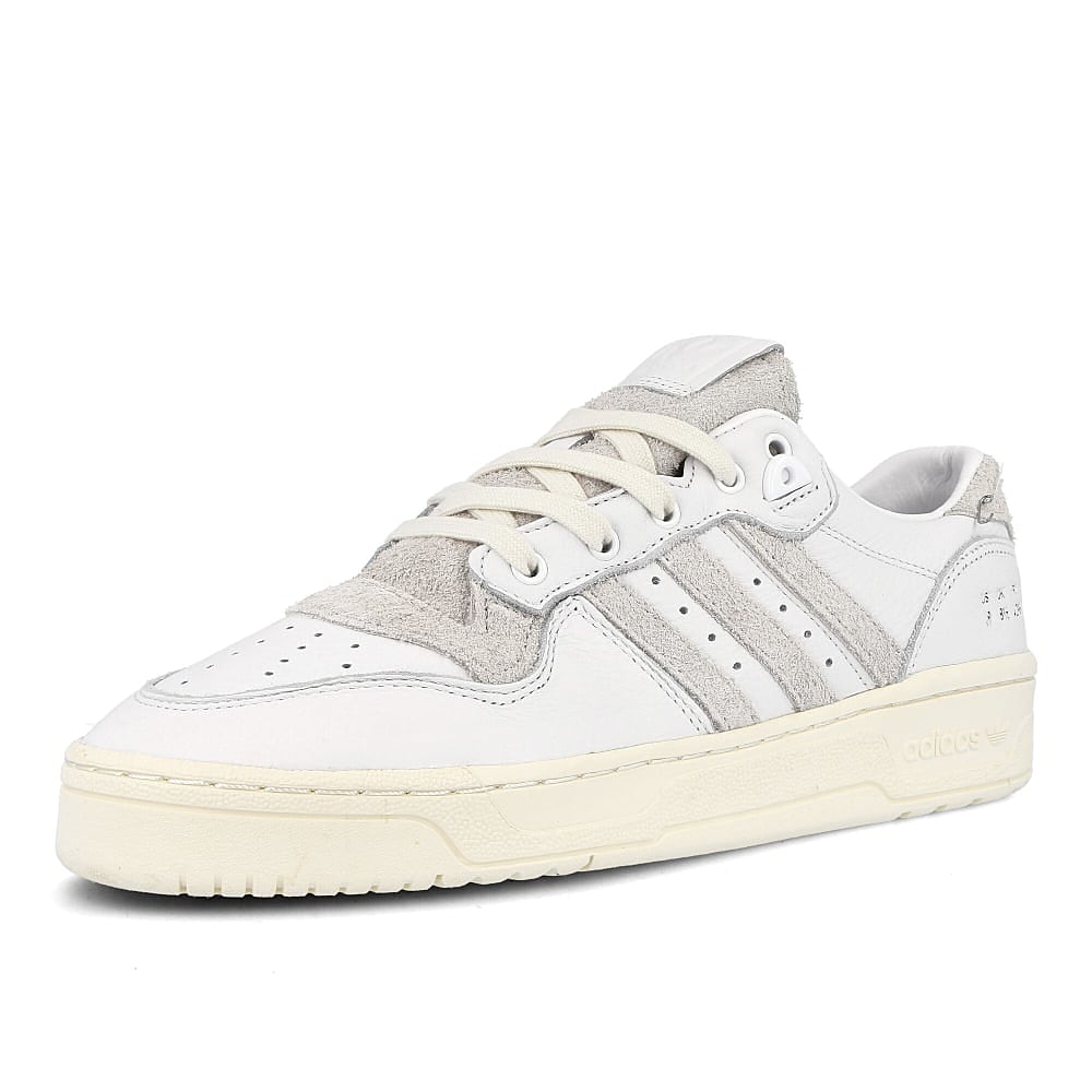 adidas rivalry low Running White-Crystal White-Off White Sneakers Close Up | Overkill