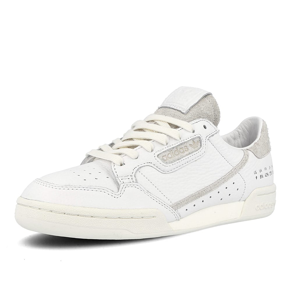 adidas continental 80 Running White-Crystal White-Off White Sneakers Close Up | Overkill