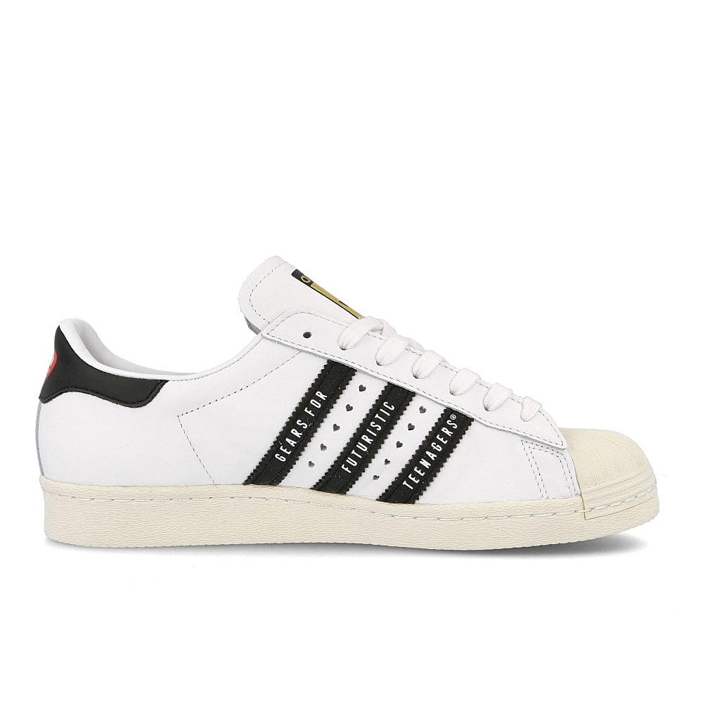 adidas Pharrell Williams x adidas Superstars 80s Human Made Footwear White-Core Black-Off White Sneakers Silhouette | Overkill