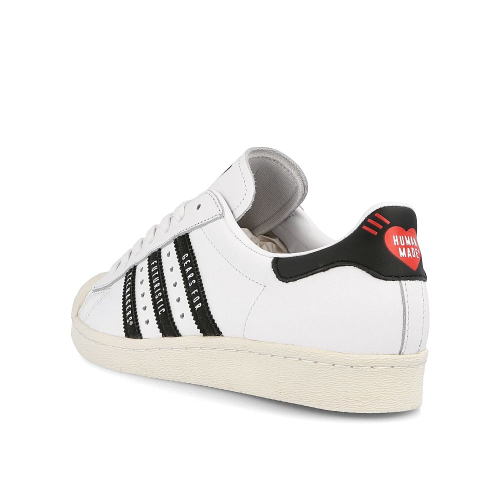 adidas Pharrell Williams x adidas Superstars 80s Human Made Footwear White-Core Black-Off White Sneakers Material | Overkill