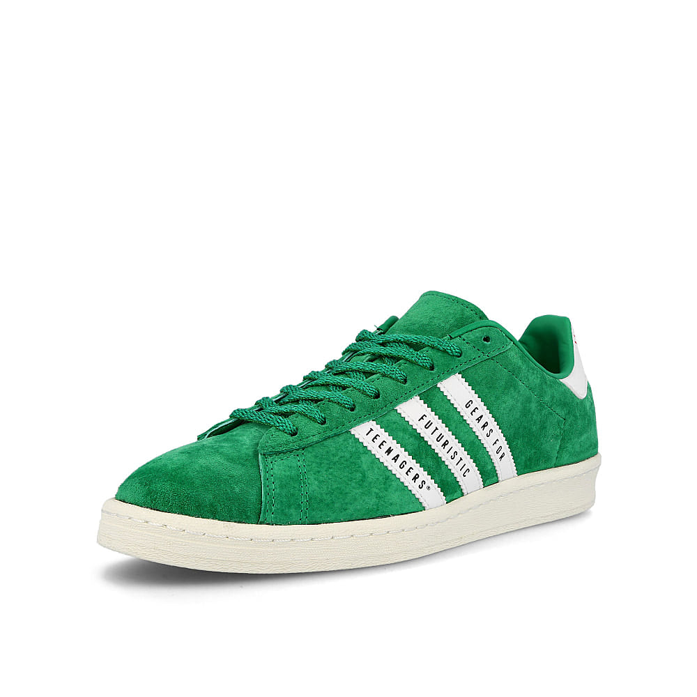 adidas Human Made x adidas Campus Green-Footwear White-Off White Sneakers Close Up | Overkill
