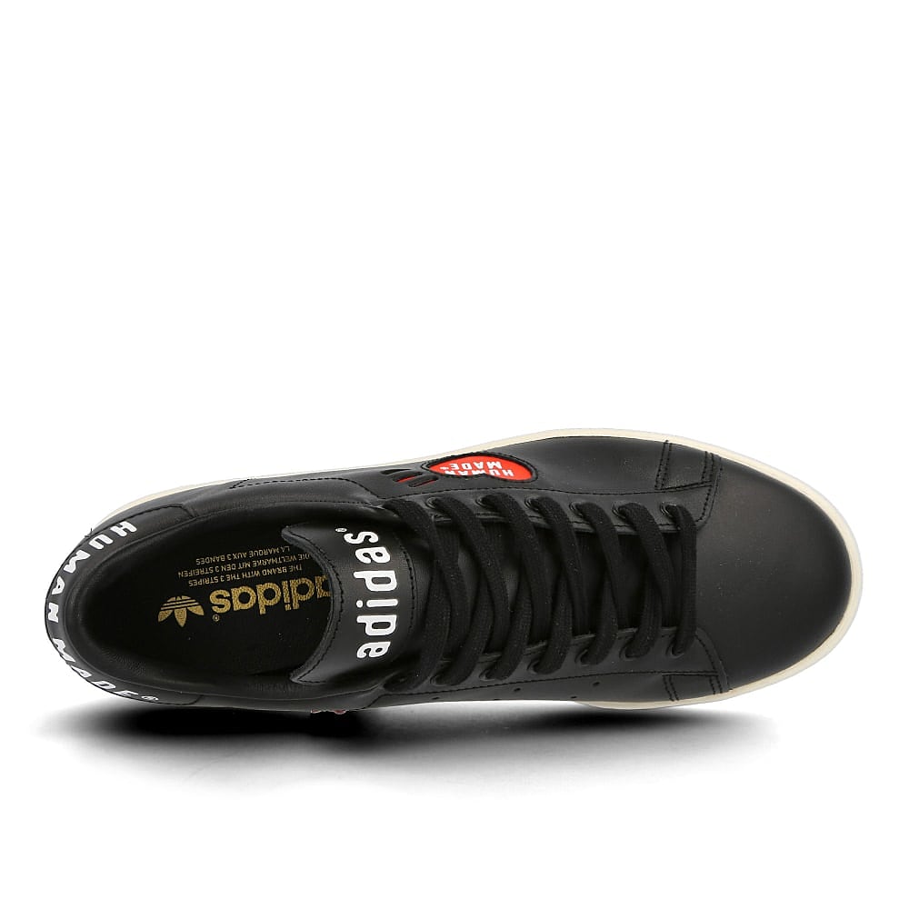 adidas Human Made x adidas Stan Smith Core Black -Footwear White-Off White Sneakers Detailfoto | Overkill