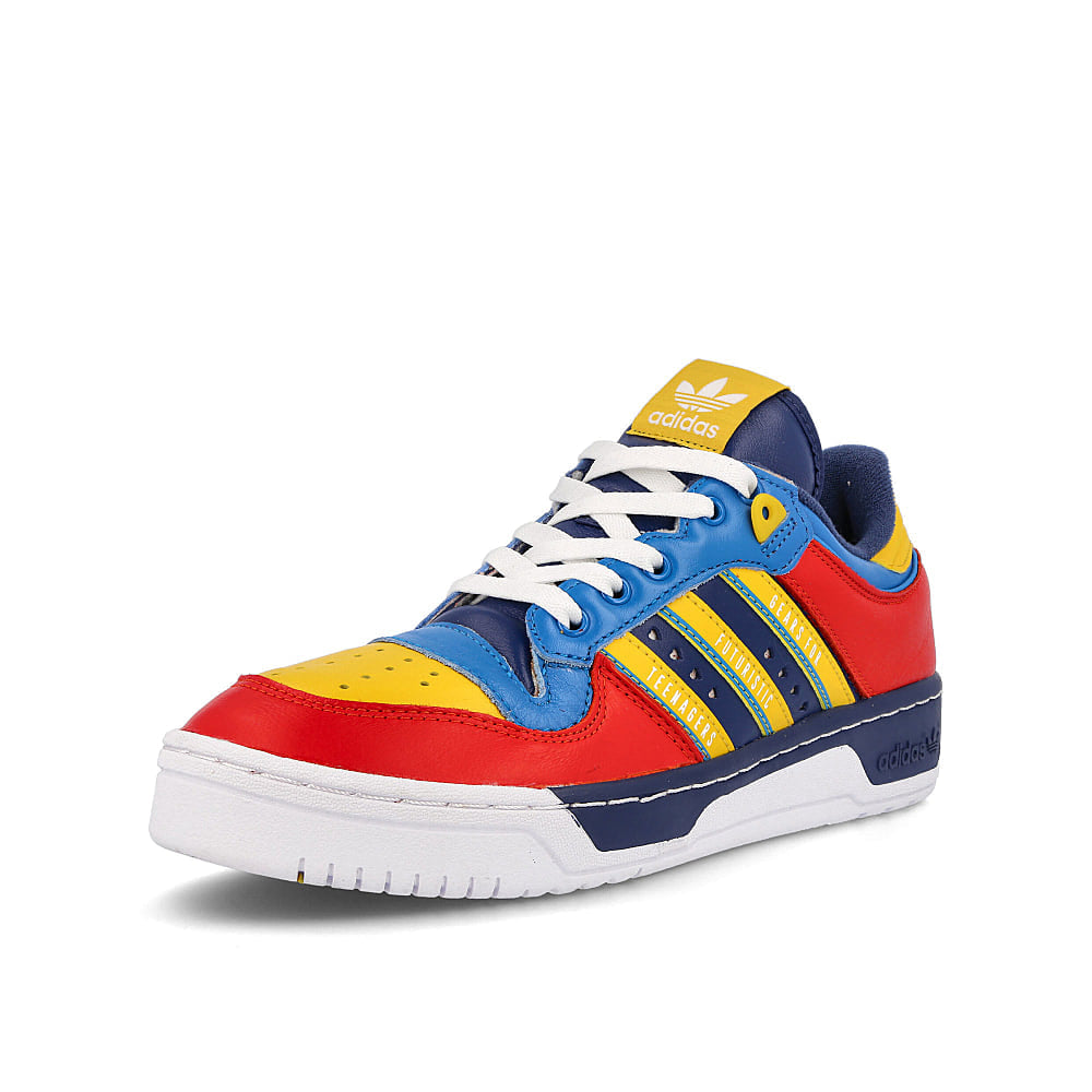 adidas Human Made x adidas Rivalry Night Marine-Footwear White-Bold Aqua Sneakers Close Up | Overkill