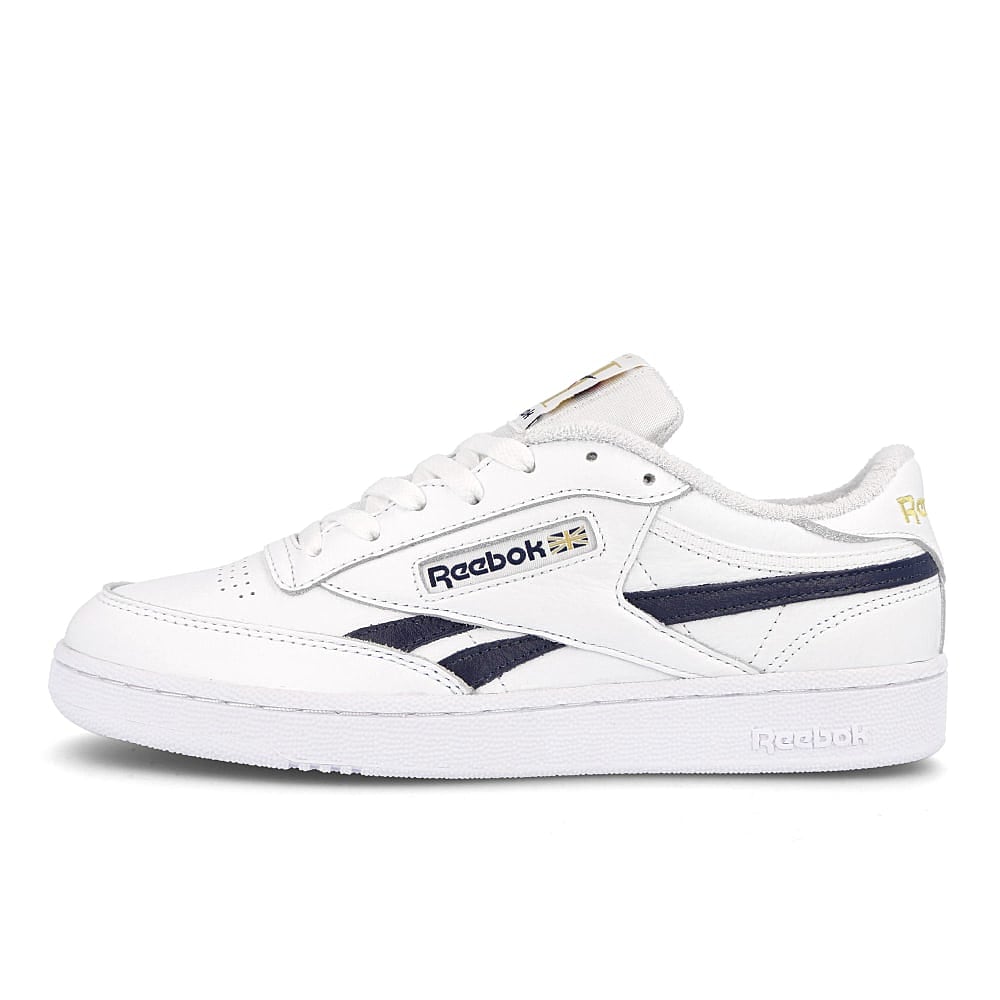 Reebok club c revenge mu White-Collegiate Navy-Matte Gold Low Top Sneakers FY2816 | Overkill
