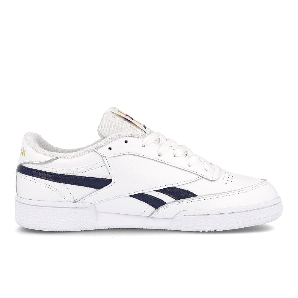 Reebok club c revenge mu White-Collegiate Navy-Matte Gold Low Top Sneakers Silhouette | Overkill