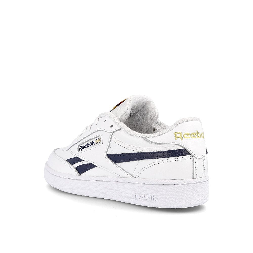 Reebok club c revenge mu White-Collegiate Navy-Matte Gold Low Top Sneakers Material | Overkill